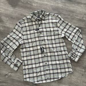 NWT johnnie-O Top Shelf Fulton Plaid Flannel Button Down Shirt Size Medium